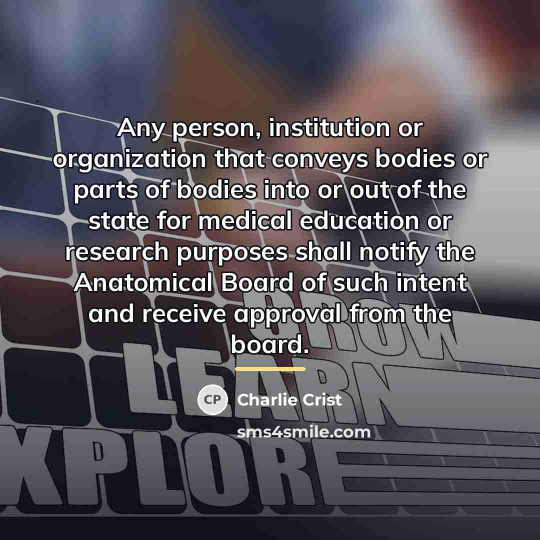 “Any person, institution or organization that conveys bodies or parts…” quote by Charlie Crist