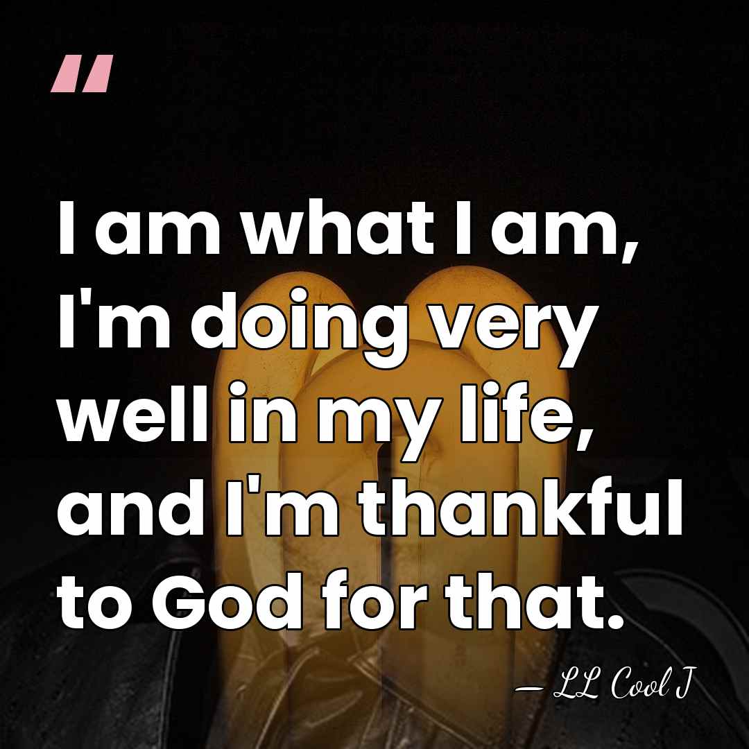 I am what I am, I'm doing very well in my life,&hellip; - LL Cool J