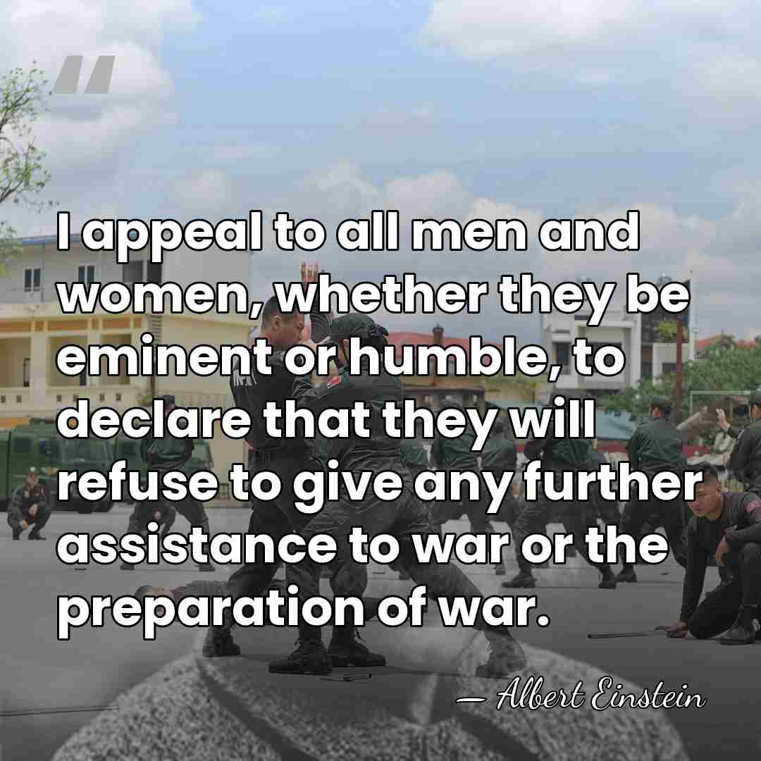 I appeal to all men and women, whether they be eminent or&hellip; - Albert Einstein