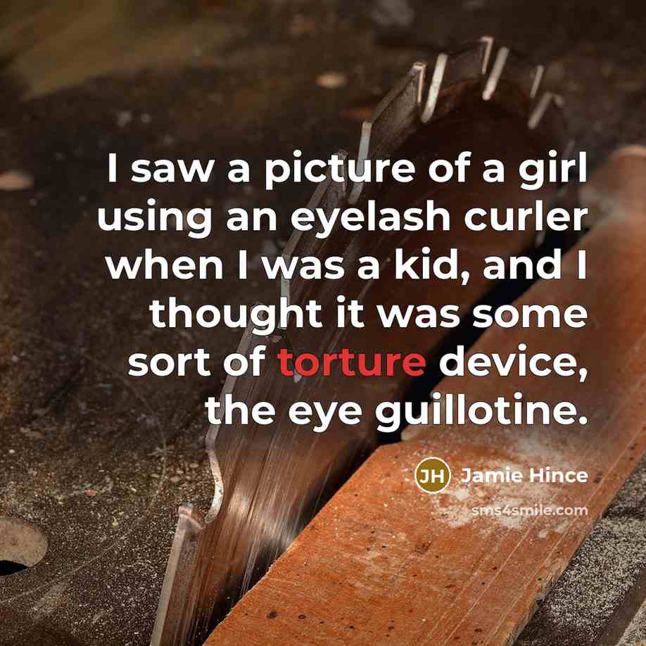 “I saw a picture of a girl using an eyelash…” quote by Jamie Hince
