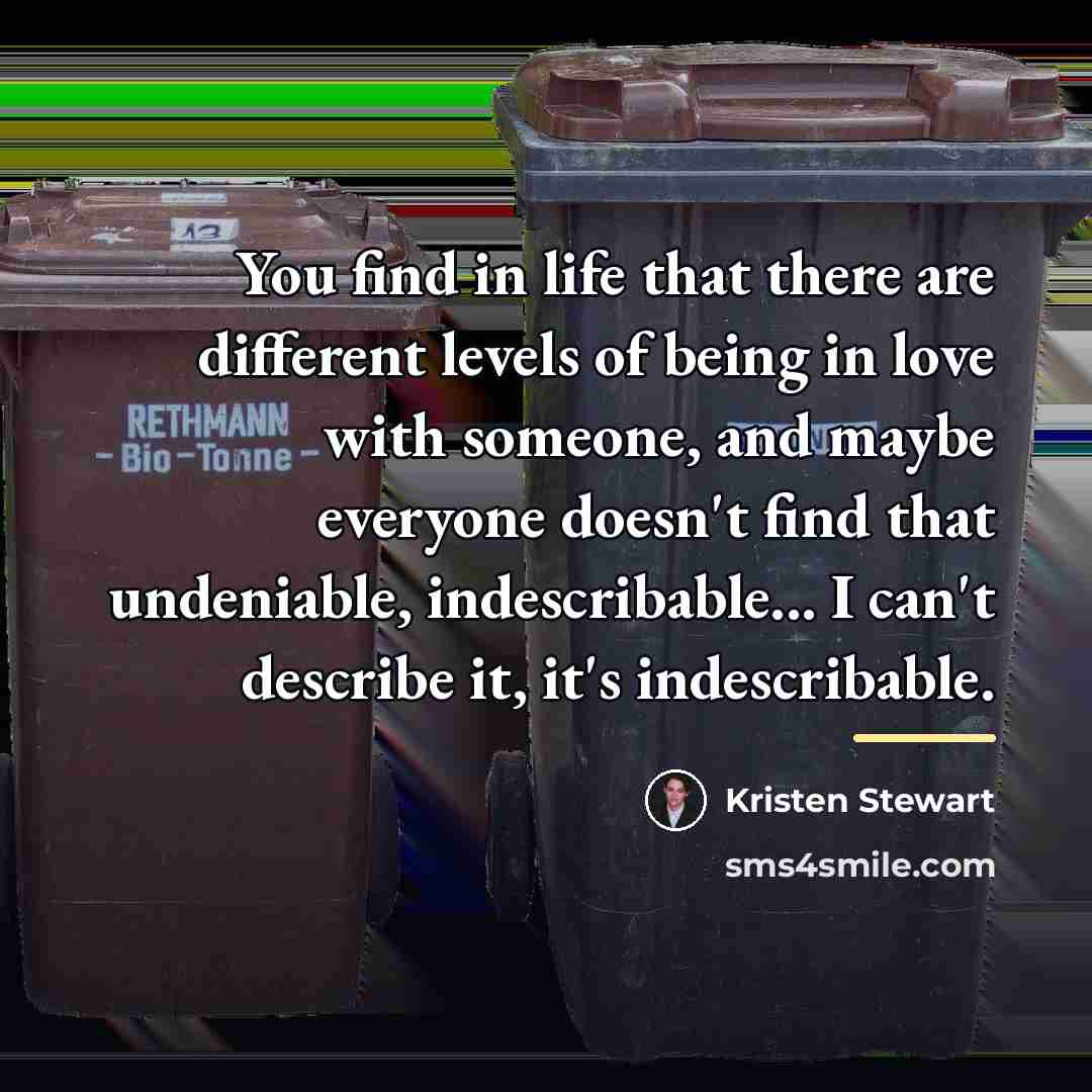 “You find in life that there are different levels of…” quote by Kristen Stewart