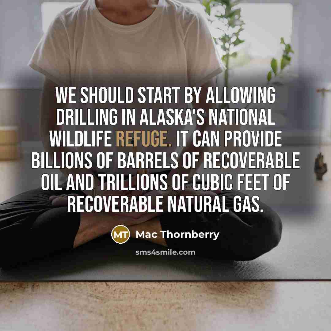 “We should start by allowing drilling in Alaska's National Wildlife…” quote by Mac Thornberry