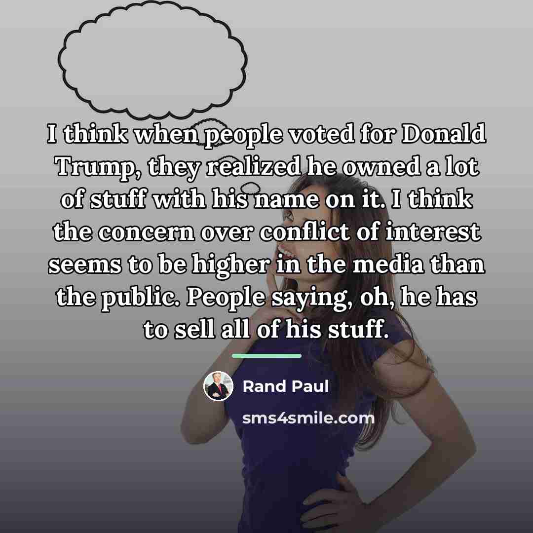 “I think when people voted for Donald Trump, they realized…” quote by Rand Paul