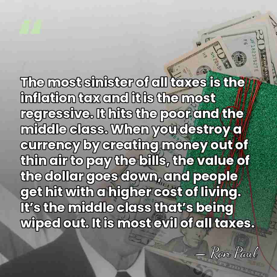The most sinister of all taxes is the inflation tax and it&hellip; - Ron Paul