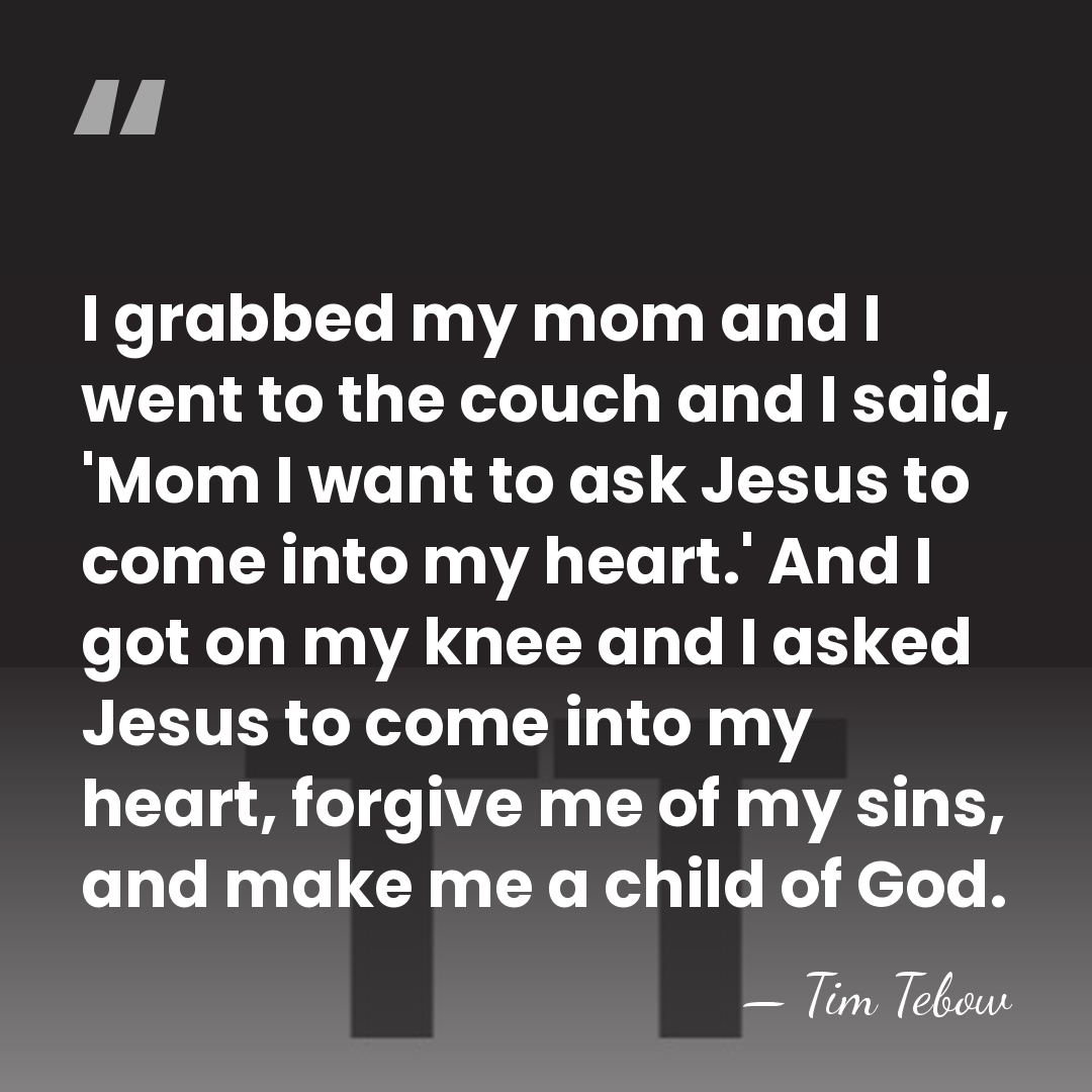 I grabbed my mom and I went to the couch and I&hellip; - Tim Tebow