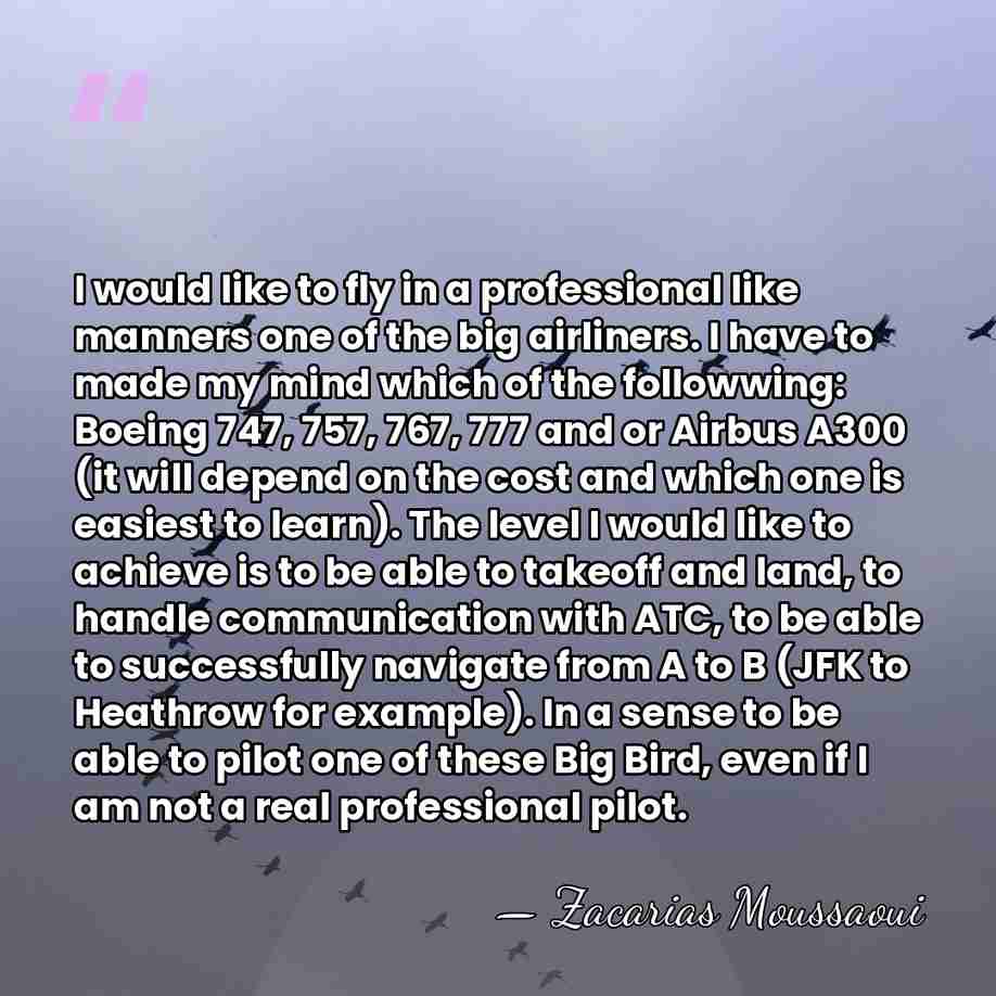 I would like to fly in a professional like manners one of&hellip; - Zacarias Moussaoui