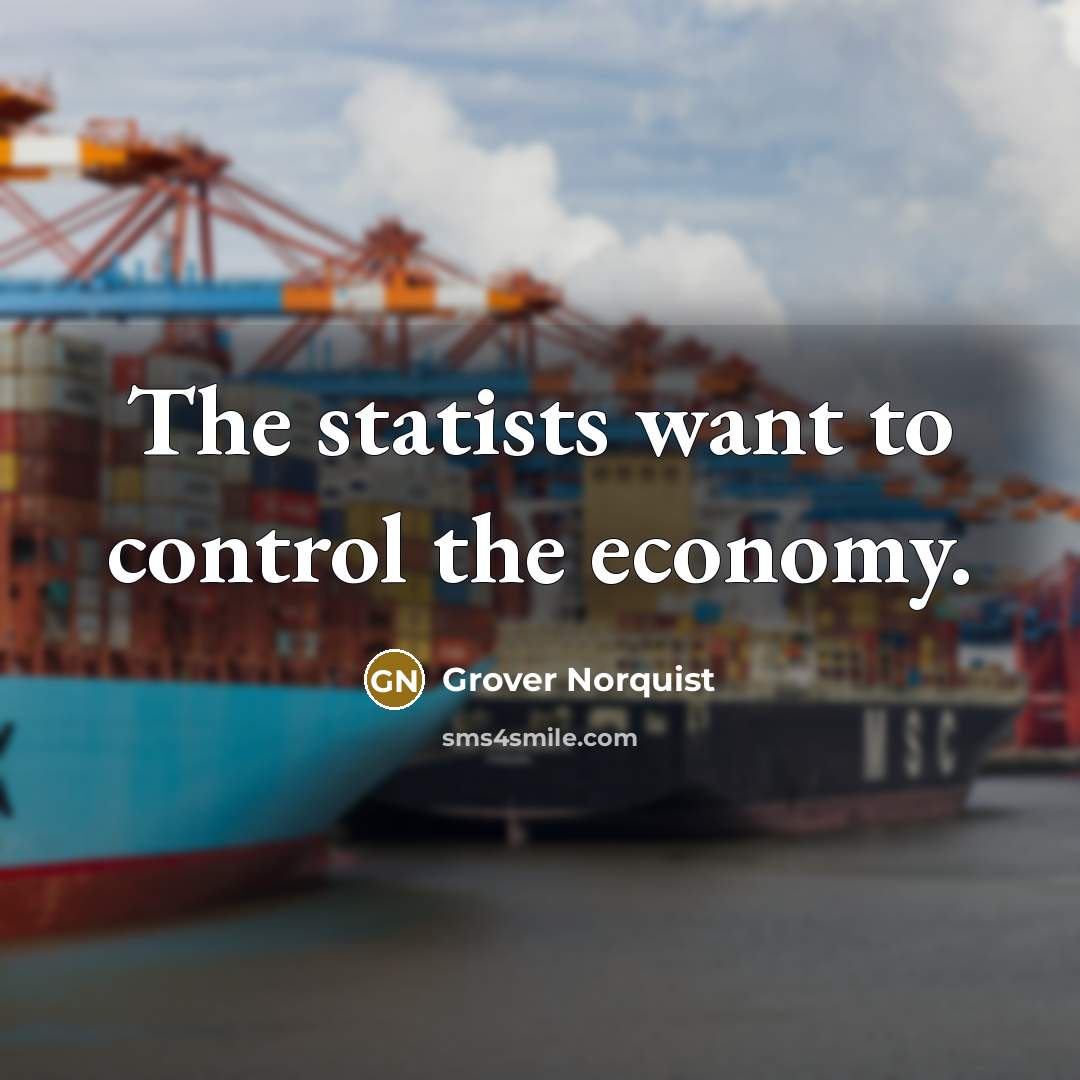 “The statists want to control the economy.…” quote by Grover Norquist