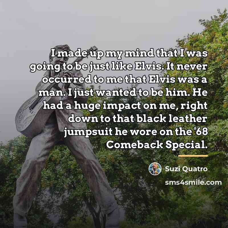 “I made up my mind that I was going to…” quote by Suzi Quatro