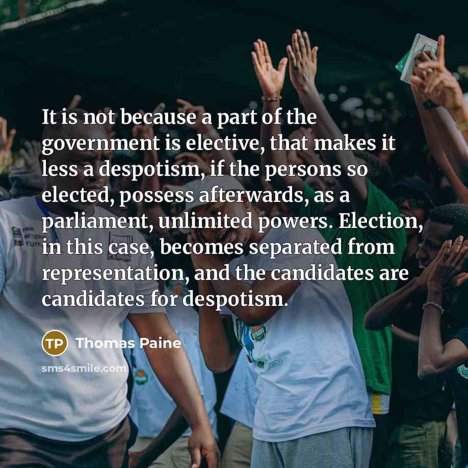 “It is not because a part of the government is…” quote by Thomas Paine