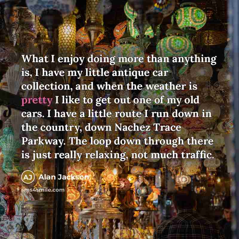 “What I enjoy doing more than anything is, I have…” quote by Alan Jackson