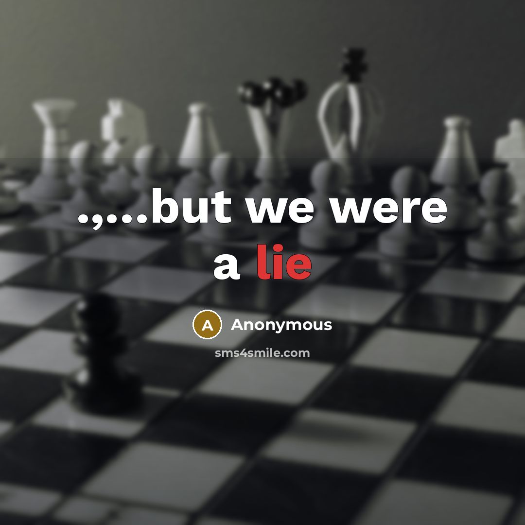 “.,…but we were a lie” quote by Anonymous