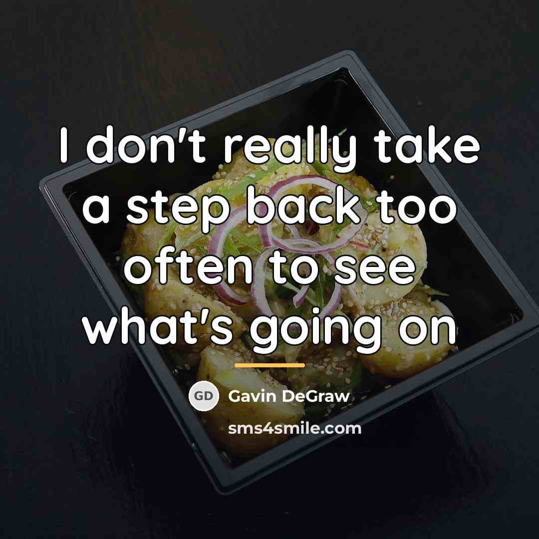 “I don't really take a step back too often to…” quote by Gavin DeGraw