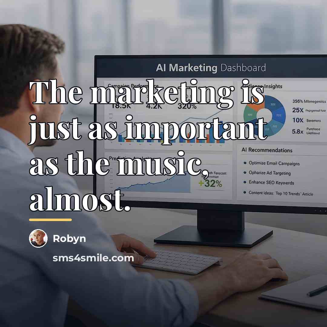 “The marketing is just as important as the music, almost.…” quote by Robyn