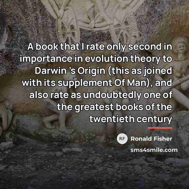 “A book that I rate only second in importance in…” quote by Ronald Fisher