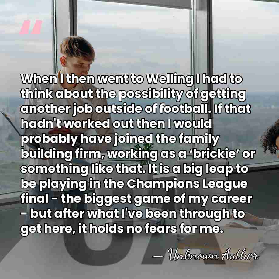 When I then went to Welling I had to think about the&hellip; - Steve Finnan