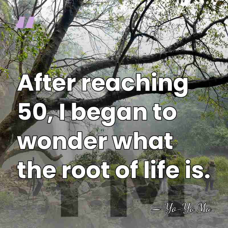 After reaching 50, I began to wonder what the root of life&hellip; - Yo-Yo Ma