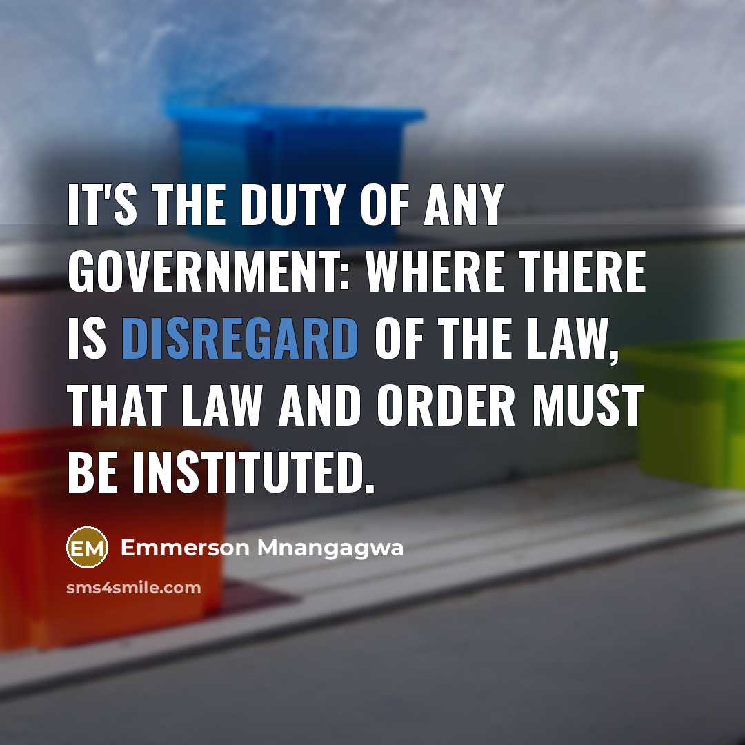 “It's the duty of any government: where there is disregard…” quote by Emmerson Mnangagwa