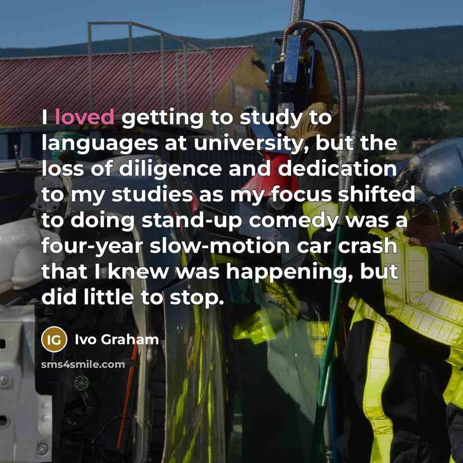 “I loved getting to study to languages at university, but…” quote by Ivo Graham