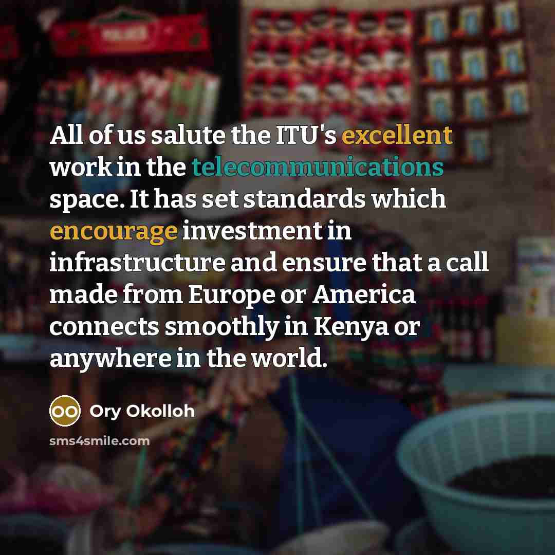 “All of us salute the ITU's excellent work in the…” quote by Ory Okolloh