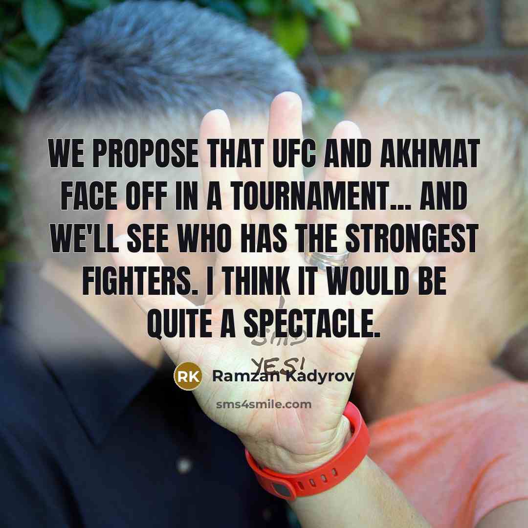 “We propose that UFC and Akhmat face off in a…” quote by Ramzan Kadyrov
