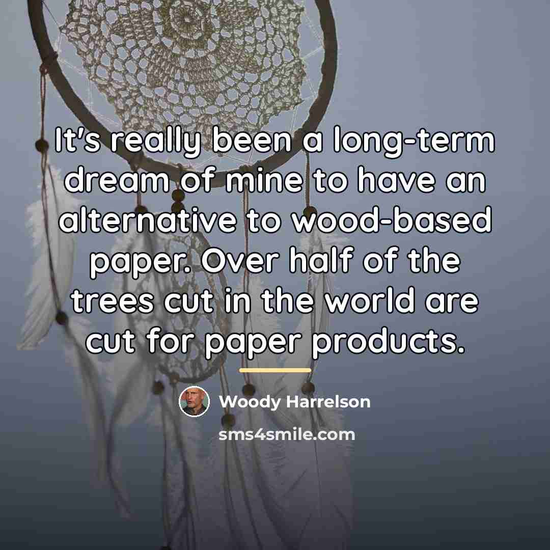 “It's really been a long-term dream of mine to have…” quote by Woody Harrelson