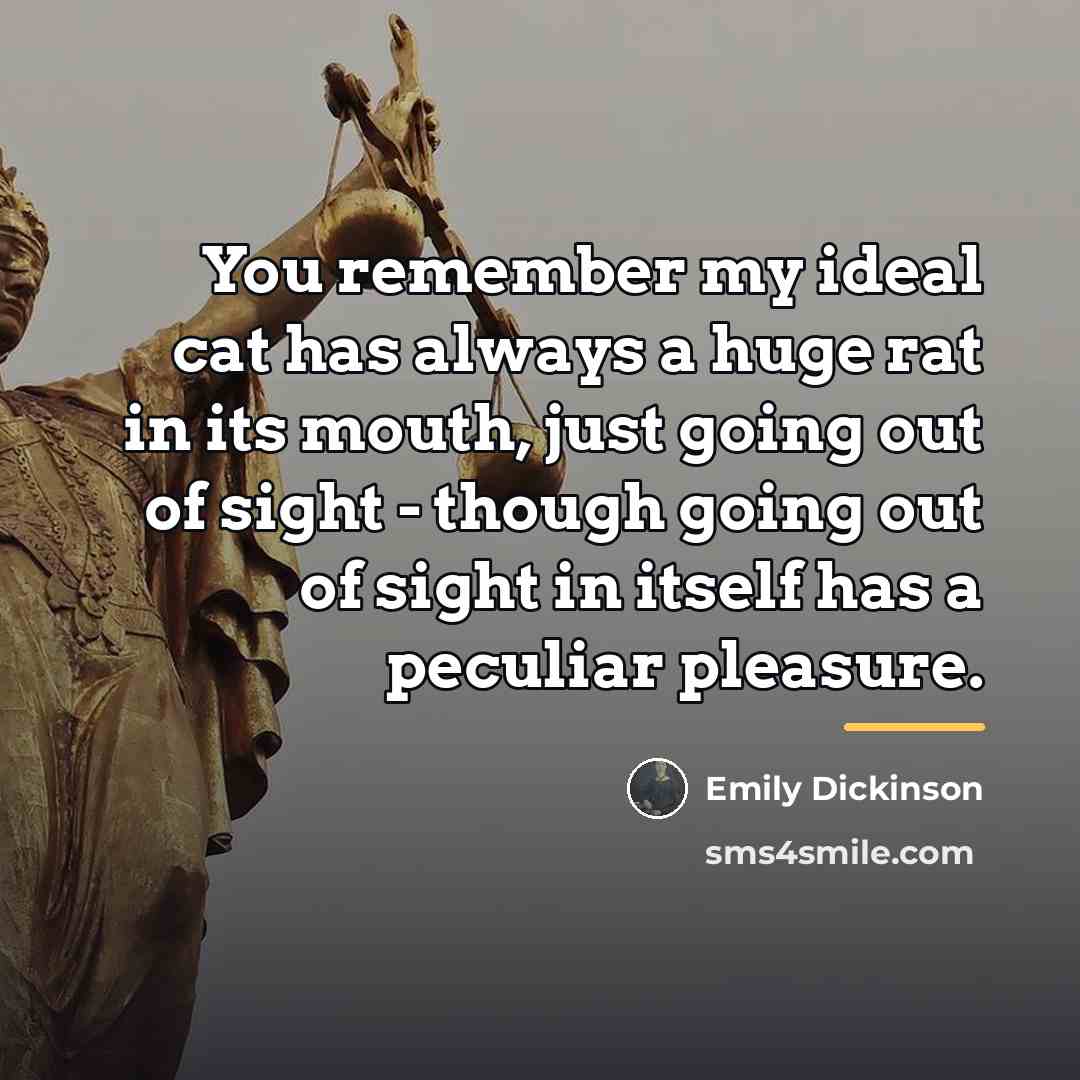 “You remember my ideal cat has always a huge rat…” quote by Emily Dickinson