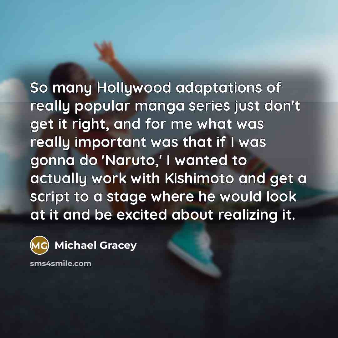 “So many Hollywood adaptations of really popular manga series just…” quote by Michael Gracey
