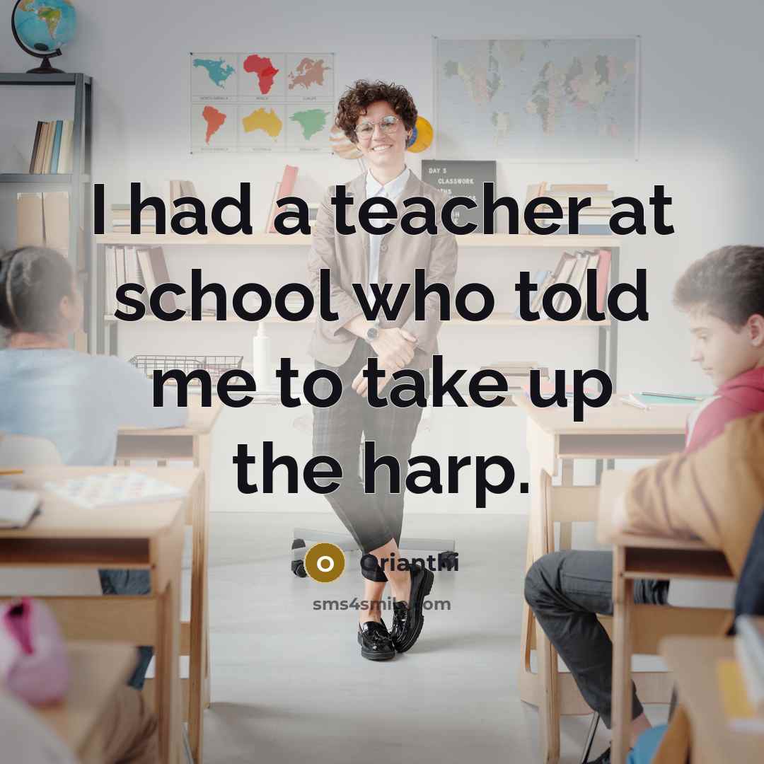 “I had a teacher at school who told me to…” quote by Orianthi