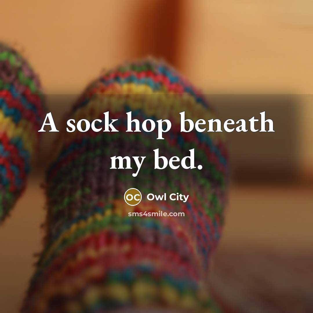“A sock hop beneath my bed.” quote by Owl City