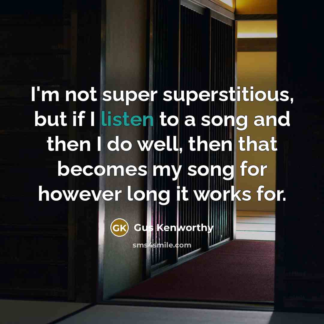 “I'm not super superstitious, but if I listen to a…” quote by Gus Kenworthy