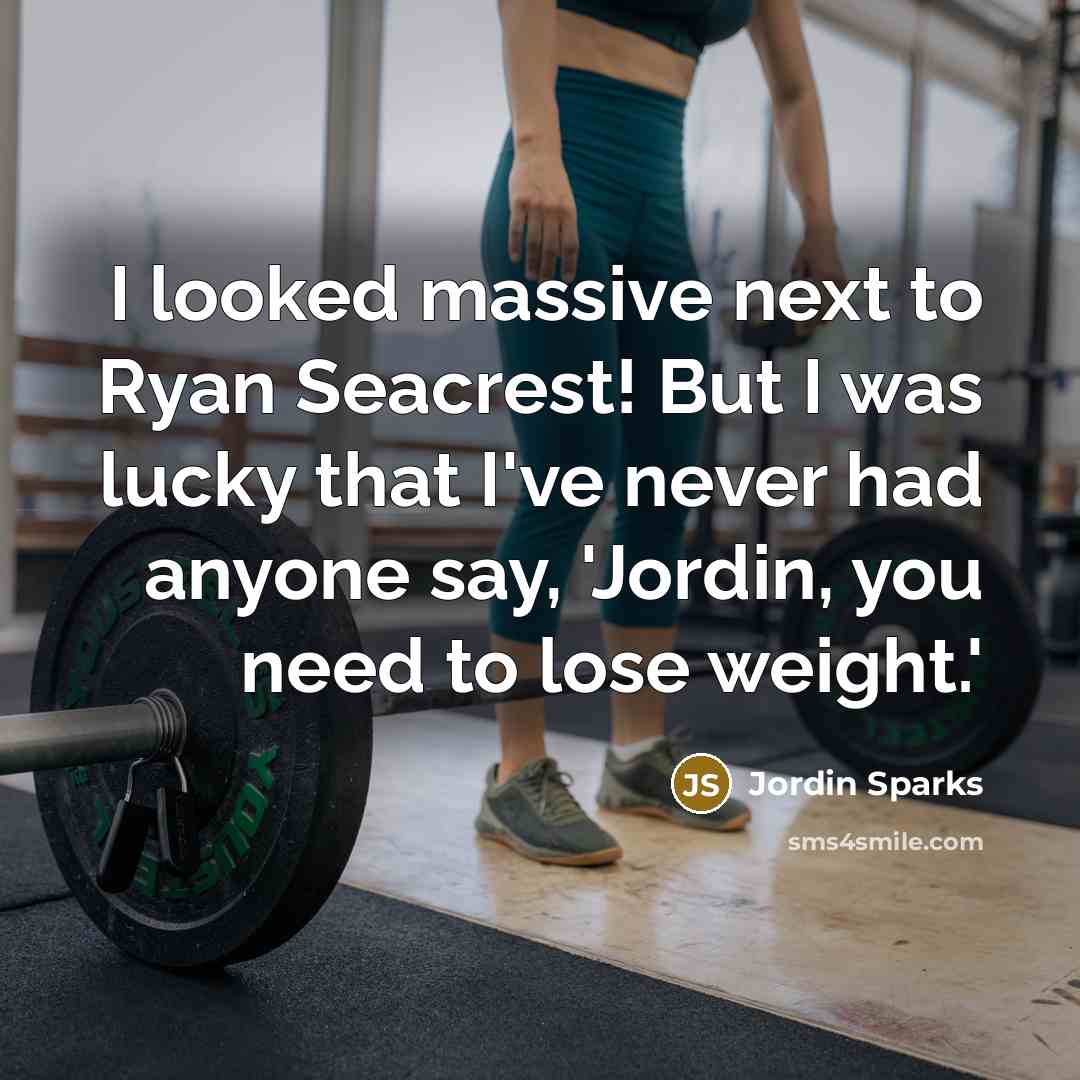“I looked massive next to Ryan Seacrest! But I was…” quote by Jordin Sparks
