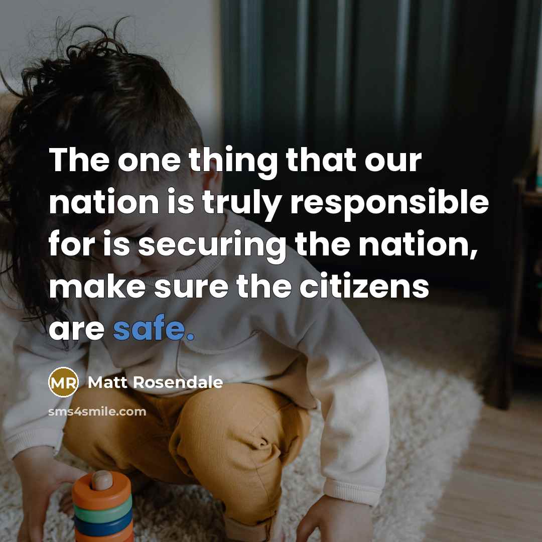 “The one thing that our nation is truly responsible for…” quote by Matt Rosendale