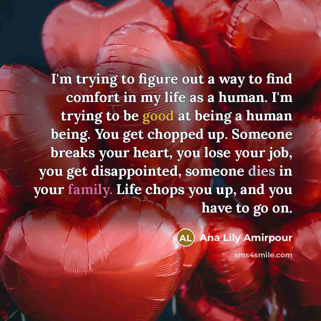 “I'm trying to figure out a way to find comfort…” quote by Ana Lily Amirpour