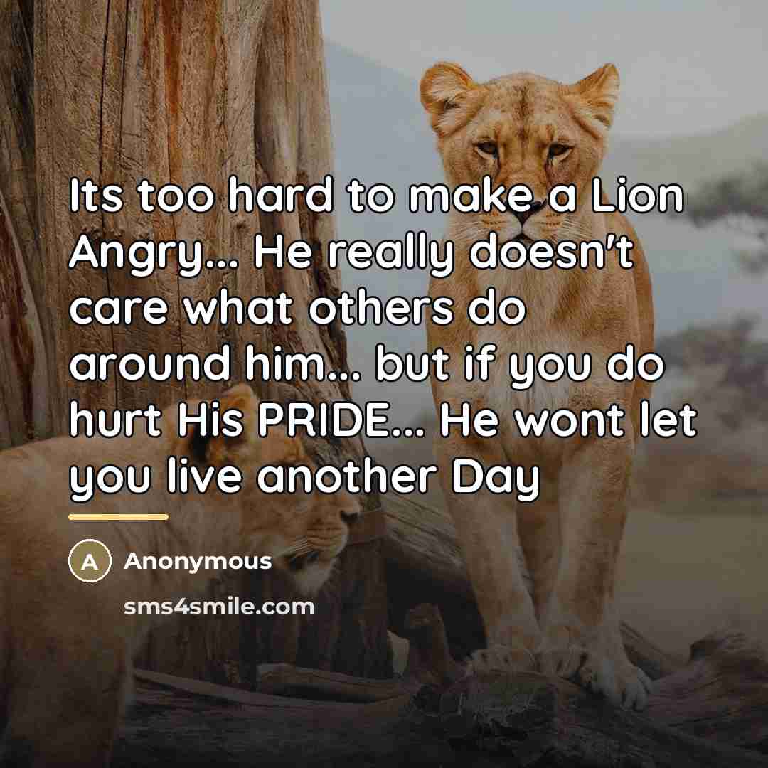 “Its too hard to make a Lion Angry... He really…” quote by Indrani Biswas