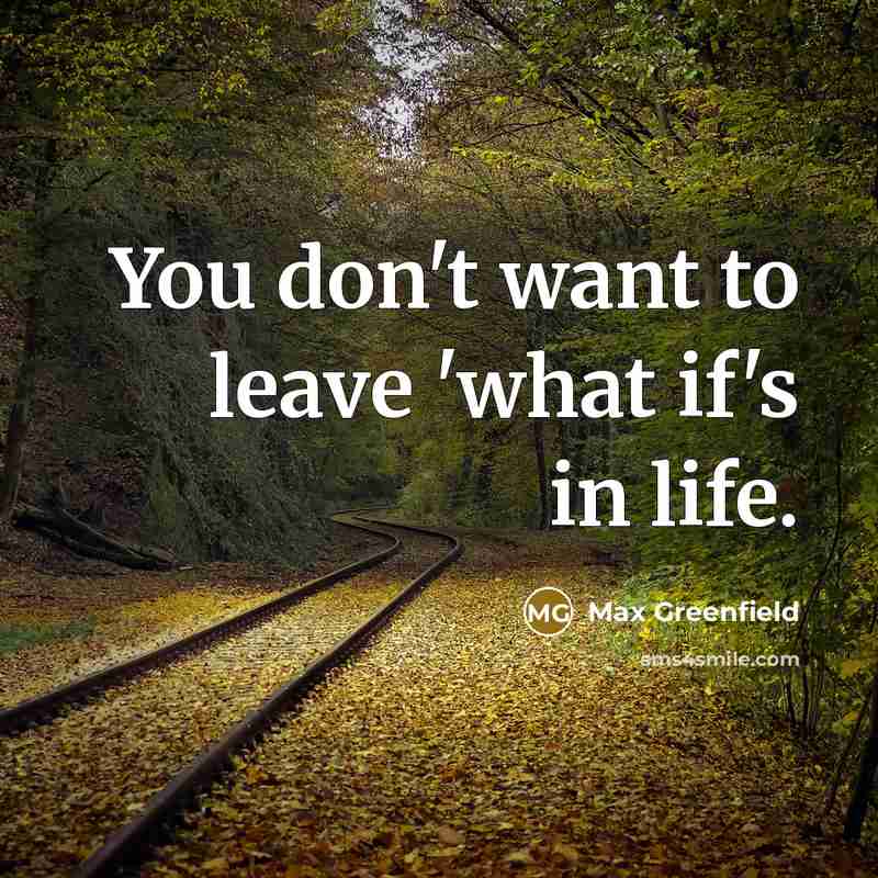 “You don't want to leave 'what if's in life.…” quote by Max Greenfield