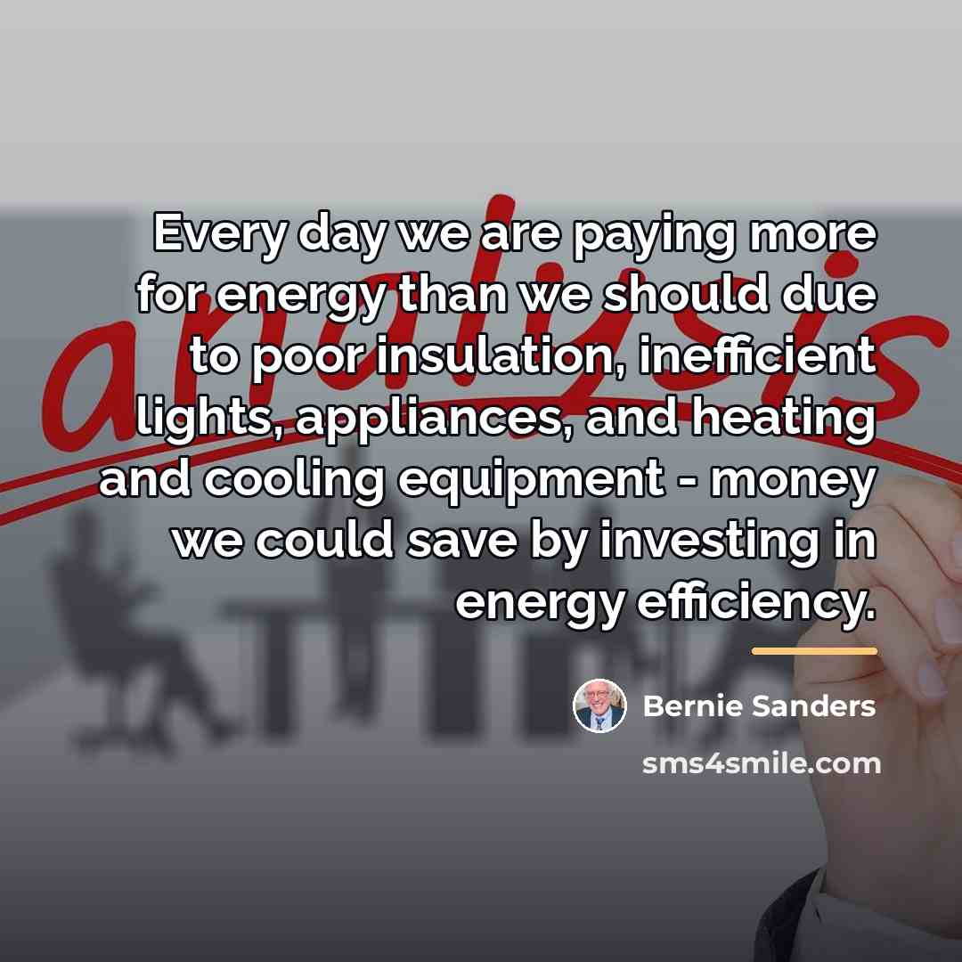 “Every day we are paying more for energy than we…” quote by Bernie Sanders