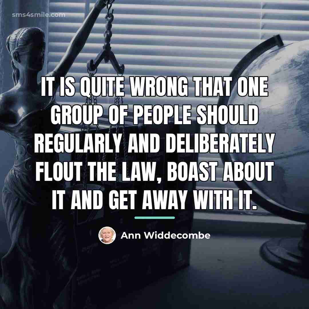 “It is quite wrong that one group of people should…” quote by Ann Widdecombe
