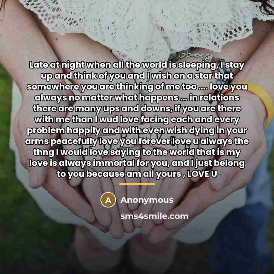 “Late at night when all the world is sleeping, I…” quote by Anonymous