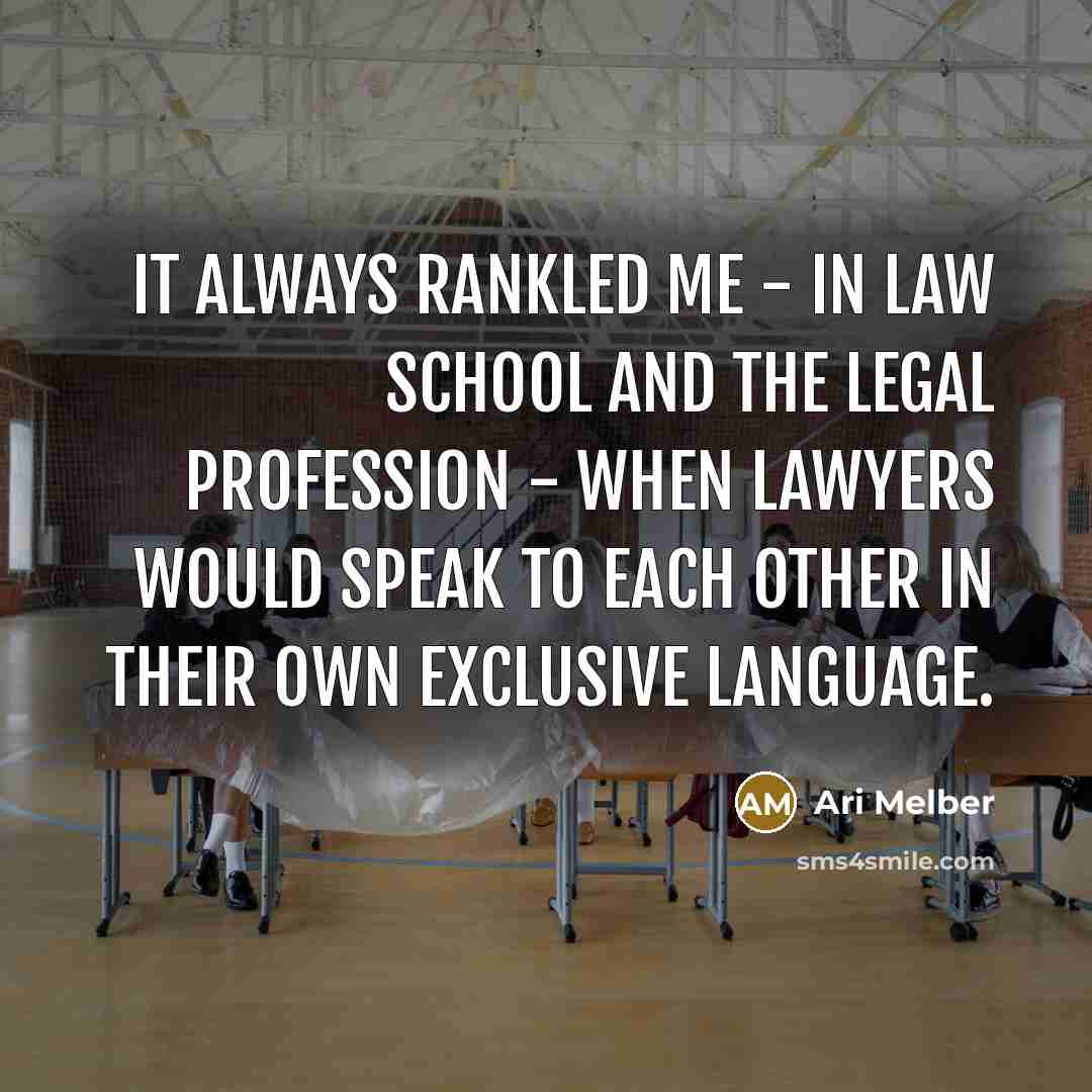 “It always rankled me - in law school and the…” quote by Ari Melber