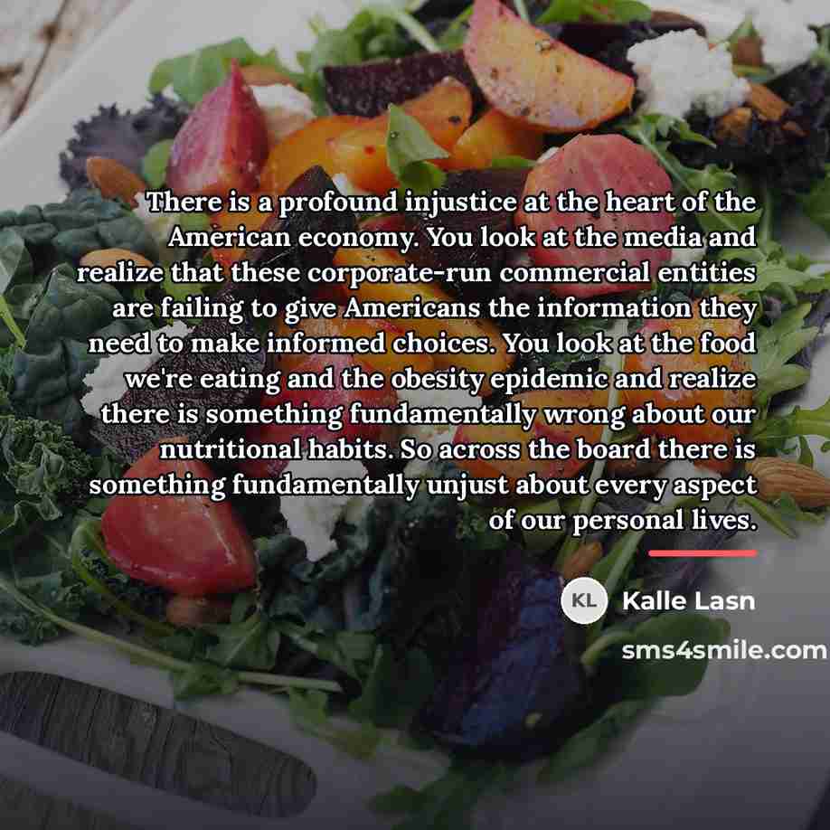 “There is a profound injustice at the heart of the…” quote by Kalle Lasn