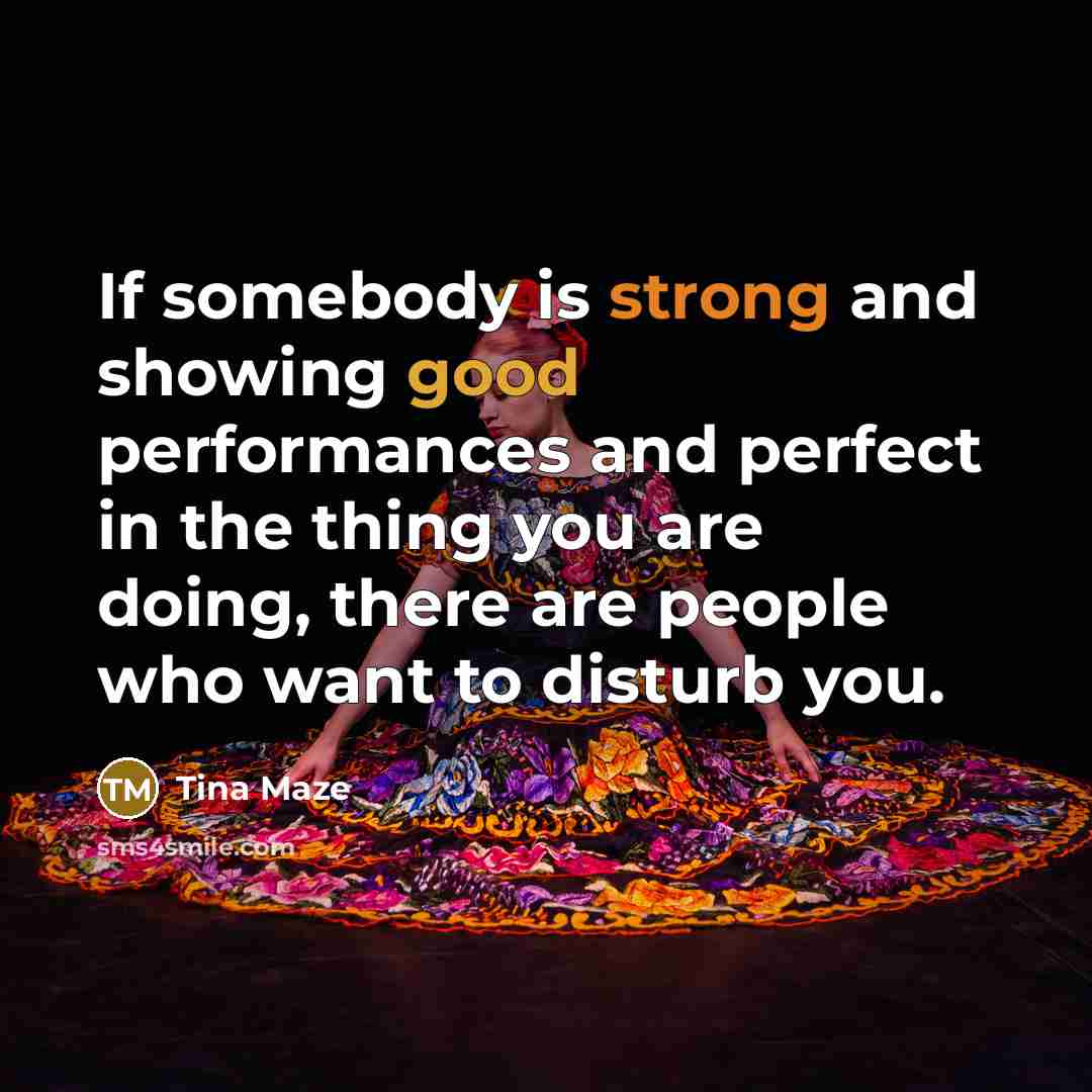 “If somebody is strong and showing good performances and perfect…” quote by Tina Maze