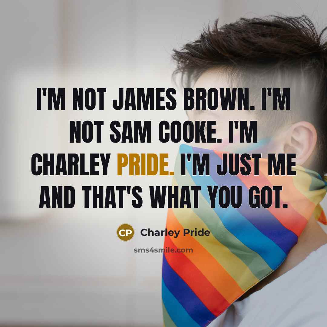 “I'm not James Brown. I'm not Sam Cooke. I'm Charley…” quote by Charley Pride