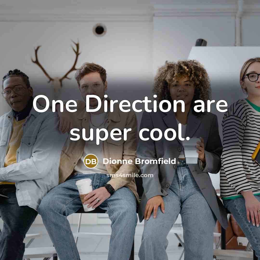 “One Direction are super cool.…” quote by Dionne Bromfield