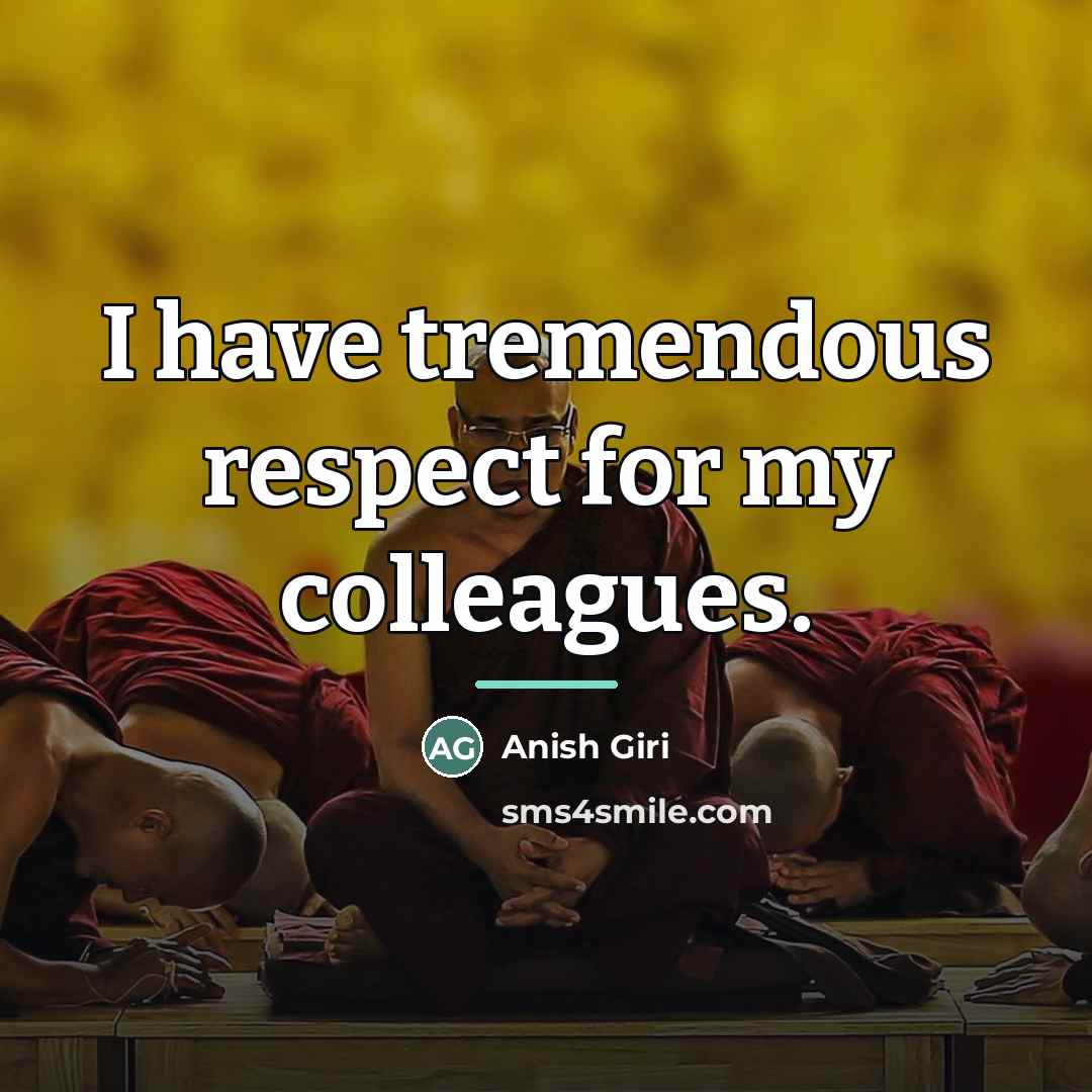 “I have tremendous respect for my colleagues.…” quote by Anish Giri