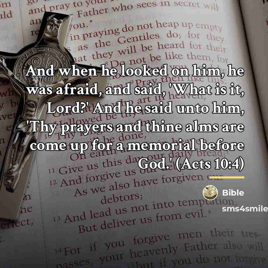 “And when he looked on him, he was afraid, and…” quote by Bible