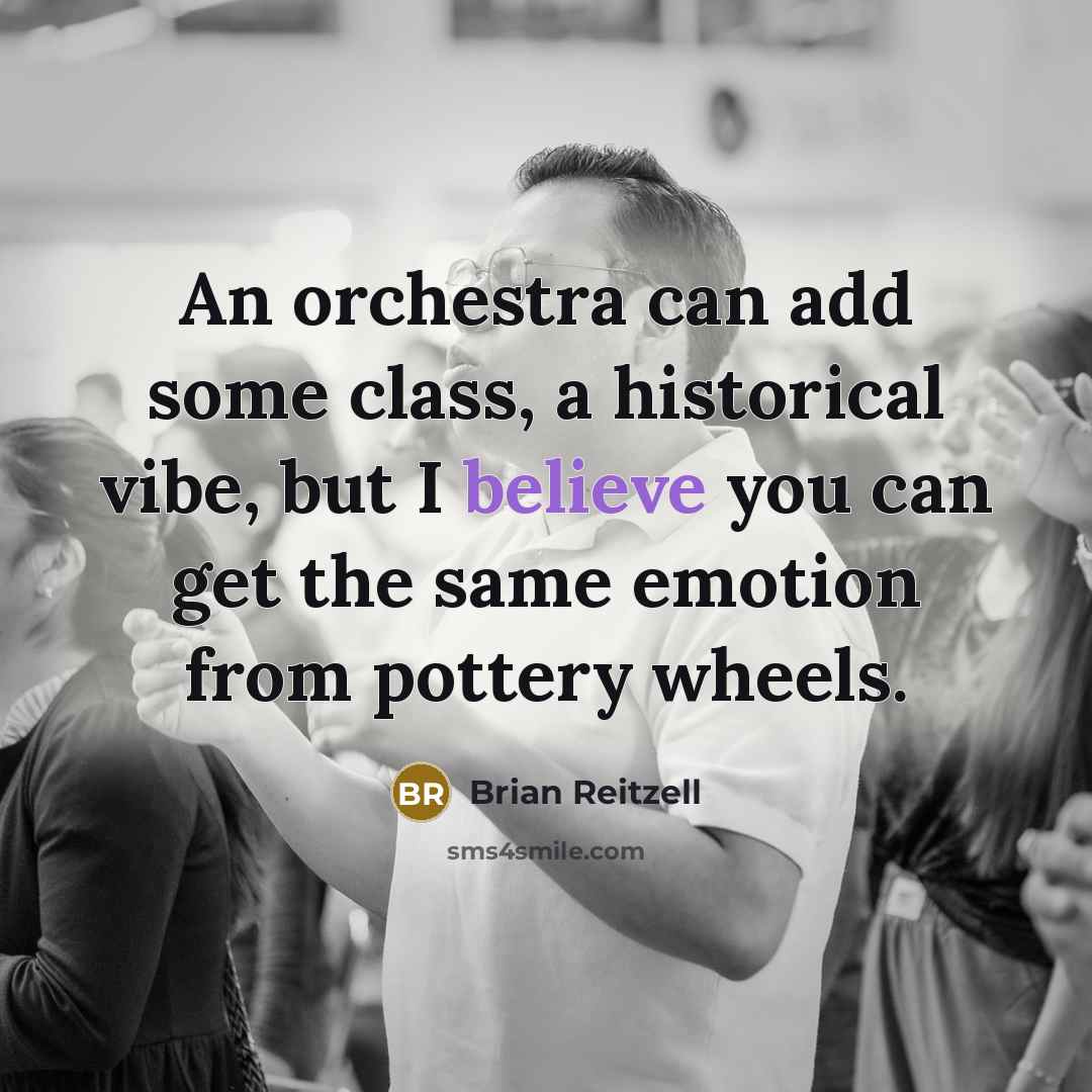 “An orchestra can add some class, a historical vibe, but…” quote by Brian Reitzell
