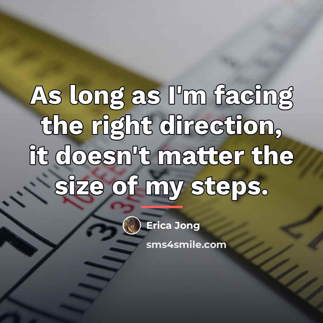 “As long as I'm facing the right direction, it doesn't…” quote by Erica Jong