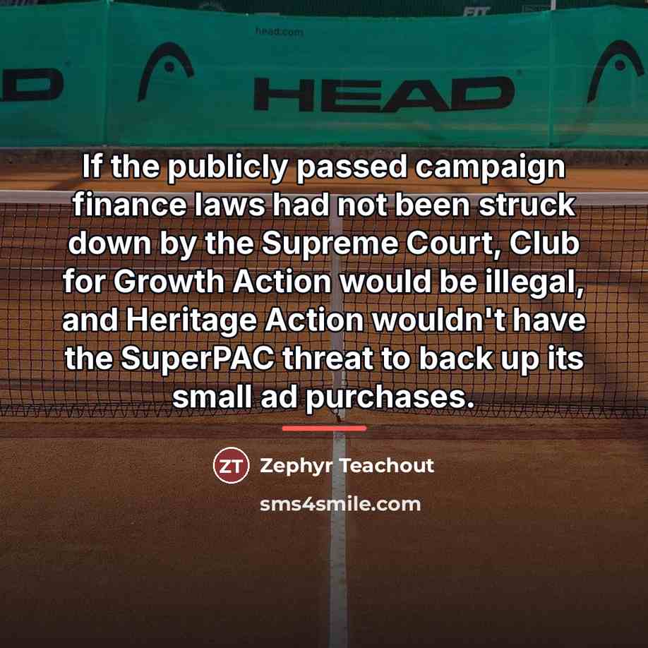 “If the publicly passed campaign finance laws had not been…” quote by Zephyr Teachout