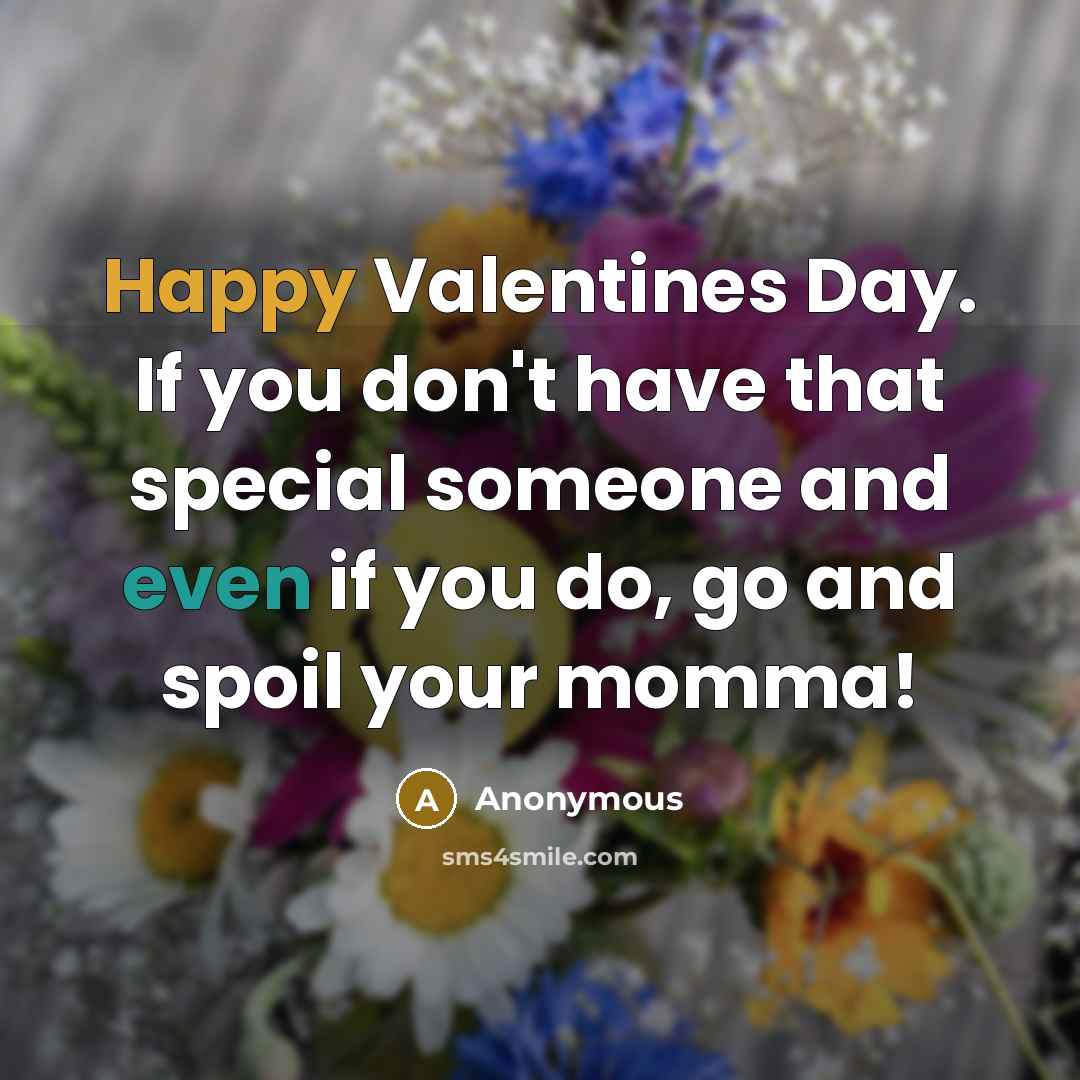 “Happy Valentines Day. If you don't have that special someone…” quote by Anonymous