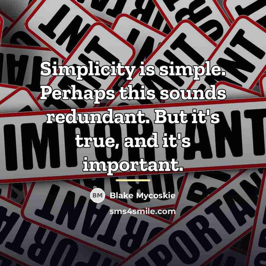 “Simplicity is simple. Perhaps this sounds redundant. But it's true,…” quote by Blake Mycoskie